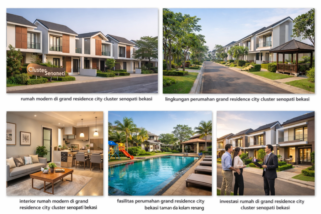 rumah modern grand residence city cluster senopati bekasi