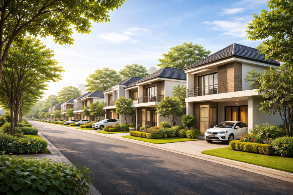 Perumahan Bekasi Timur Mustika Jaya dengan rumah minimalis modern dan lingkungan nyaman